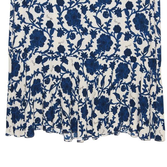 MUDO Collection Blue & White Floral Midi Skirt Size XL - Picture 5 of 7